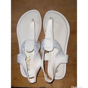 White opened toed sandals